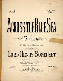 Across The Blue Sea - Song in the key of B Flat major for Higher Voice