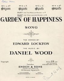 Garden of Happiness - Vocal Duet for High and Low Voices in the key of G major