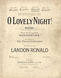 O Lovely Night  - Song from "Summertime" Song Cycle - In the key of D flat major
