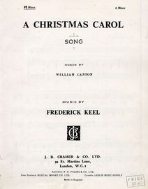 A Christmas Carol - Song - Key of F sharp minor - For Piano and Voice