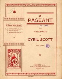 A Pageant for Pianoforte - Three Dances