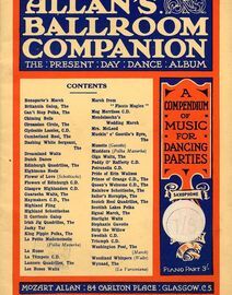 Allans Ballroom Companion - The Present Day Dance Album - Saxophone Edition - For use withPiano edition