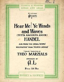 Hear Me! Ye Winds (Air from the Opera Scipio) and Waves (Recitative from 'Julius Cesar) Tutta Raccolta Ancor - No. 1 in G minor