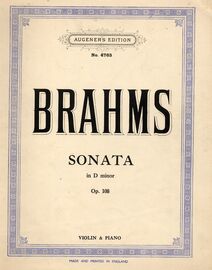 Brahms - Sonata in D Minor, Op.108 - Augeners Edition No. 4763