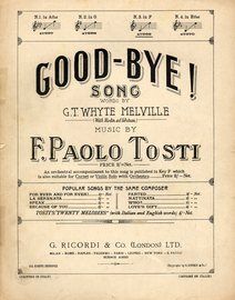 Good Bye - Song in the key of F major for voice with violin and piano