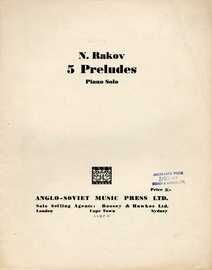 N. Rakov - 5 Preludes - Piano Solo