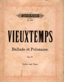 Ballade et Polonaise Op. 38 - For violin and piano with seperate violin part