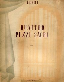 Quattro Pezzi Sacri - Ricordi edition No. 101729 - For Piano and Mixed Voices