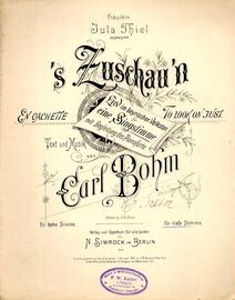 'S Zuschau'n "To Look on Just" En Cachette - Song - Op. 326 No. 37