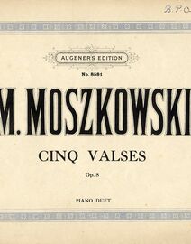 Cinq Valses - Op. 8 -  Augener's Edition No. 8581