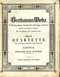 Beethovens Werke. - Vollstandige, kritisch durchgesehene uberall berechtige Ausgabe Mit Genehmigung aller Originalverleger