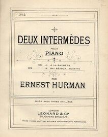 No.2 of Deux Intermedes, Gai Sejour Bluette pour piano