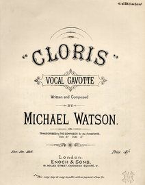 Cloris. Vocal gavotte, Solo 3, Duet 3