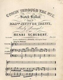 Comin' Through the Rye, Scotch Ballad sung by Jetty de Treffz