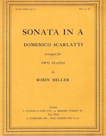 Sonata in A - Two Piano Score - Curwen Edition No. 99112