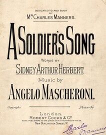 A Soldiers Song - Song - In the key of A major for medium voice