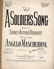 A Soldiers Song - Song - In the key of B flat  major for high voice