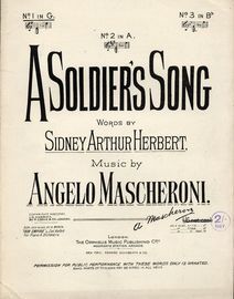 A Soldiers Song - Song - In the key of G major for low voice