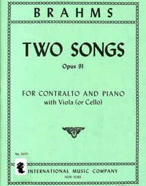 Brahms - Two Songs Opus 91 -- For Contralto and Piano with Viola (or Cello) - No. 2005