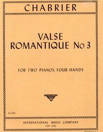 Chabrier - Valse Romantique No. 3 - For Two Pianos (Four Hands)