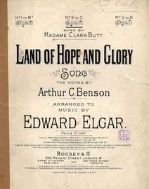 Land of Hope and Glory - Song - In the Key of C major for medium voice