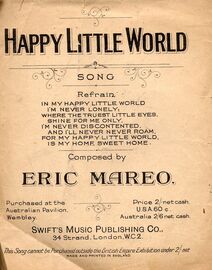 Happy Little World - Song of the Big Brother Movement - Advertisement on rear cover