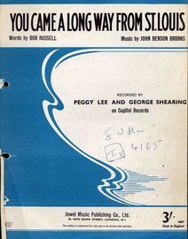 You Came a Long Way from St. Louis - recorded by Peggy Lee & George Shearing on Capitol Records