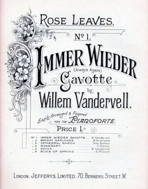 Immer Wieder (Always Again), No. 1 of "Rose Leaves"