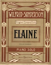 Elaine - Air de Danse - Piano Solo