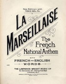 La Marseillaise - The French National Anthem - With French and English words - Key of G