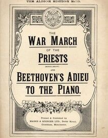 War March of the priests - from 'Athalie'  - Piano solo