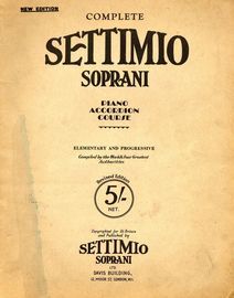 Complete Settimio Soprani piano accordion course, elementary and progressive, New edition - 110 pages