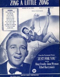 Zing a Little Zong -  Bing Crosby from "Just For You" Bing Crosby and Jane Wyman