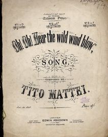 Oh! Oh! Hear the wild wind blow -  Italian Boatmans song - Key of E flat for medium voice