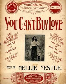 You Can't Buy Love - Song in Key of F - Champion Edition No. 34 - With Tonic Sol-Fa - As Sung by Nellie Nestle