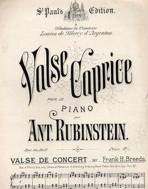 Valse Caprice - pour le piano - The st. Paul's Edition