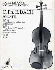 C. Ph. E. Bach - Sonate for Viola and Cello in G Minor - Viola Library Wq88