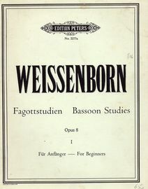 Bassoon Studies - Op. 8, Vol. 1 - Edition Peters No. 2277a - For Beginners