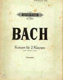 Konzert fur 2 Klaviere - In the key of C minor - Edition Peters No. 2200b