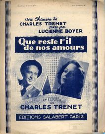 Que Reste R'il de nos Amours - Featuring Charles Trenet and Lucienne Boyer - Song