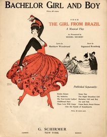 Bachelor Girl and Boy - Duet for Piano and Voice - From "The Girl from Brazil" a musical play as presented by Messrs. Shubert