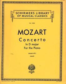 Mozart Concerto in D major for the Piano - Schirmers Library of Musical Classics Vol. 1854 - Kochel 451