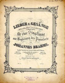 Brahms - Lieder u. Gesange - Heft 2 - Op. 32 - non Aug. v. Platen und G. F. Daumer in Mufik gefetz fur eine Singtimme mit Begleitung des Pianoforte