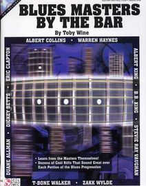 Blues Masters by the Bar - Guitar Instruction, Tablature - Dozens of cool riffs that sound great over each portion of the blues progression