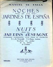 Noches en los Jardines de Espana - Impressions Symphoniques pour Piano et orchestre - For Piano Solo