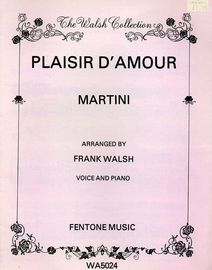 Plaisir D'Amour - The Walsh Collection - For Voice and Piano - Fentone Music Edition No. WA 5024