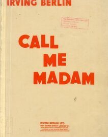 Call Me Madam - Vocal Score