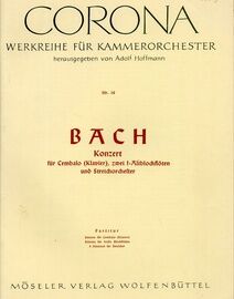 Bach - Konzert - Fur Cembalo (Klavier), Zwei f Altblockfloten und Streichorchester