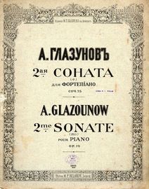 2me Sonate Pour Piano - Op. 75