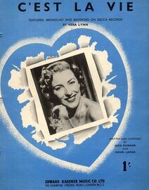 C'est La Vie - Song Featuring Vera Lynn - For Piano and Voice
